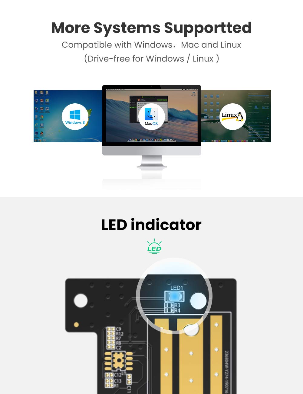 UGREEN M.2 NVMe to PCIe 3.0 x4 Adapter Card M-Key SSD 2280 2260 2242 2230 Desktop PCI Express Converter Card 70503 Ugreen