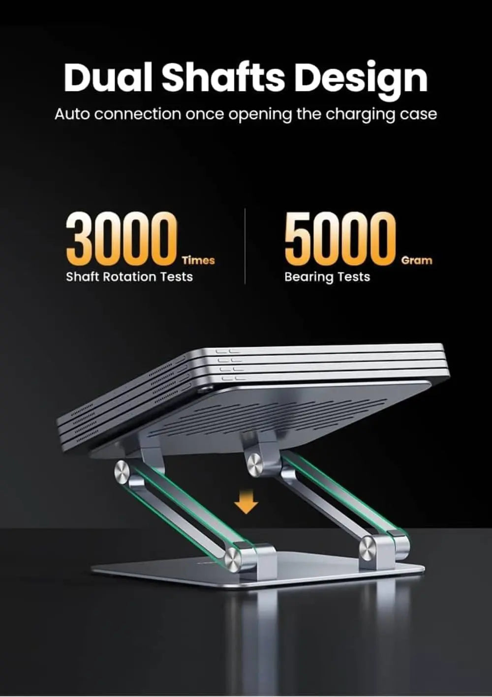 UGREEN Foldable Adjustable Aluminum Laptop Stand Portable Ergonomic Notebook Riser MacBook Dell HP Lenovo ASUS 15.6" (40291) Ugreen