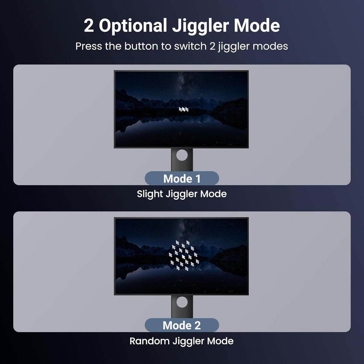 UGREEN Bluetooth 5.4 Adapter Mouse Jiggler USB Dongle Computer Laptop Mouse Mover Switch Button 2 Jiggle Mode Plug Play (35994) Ugreen