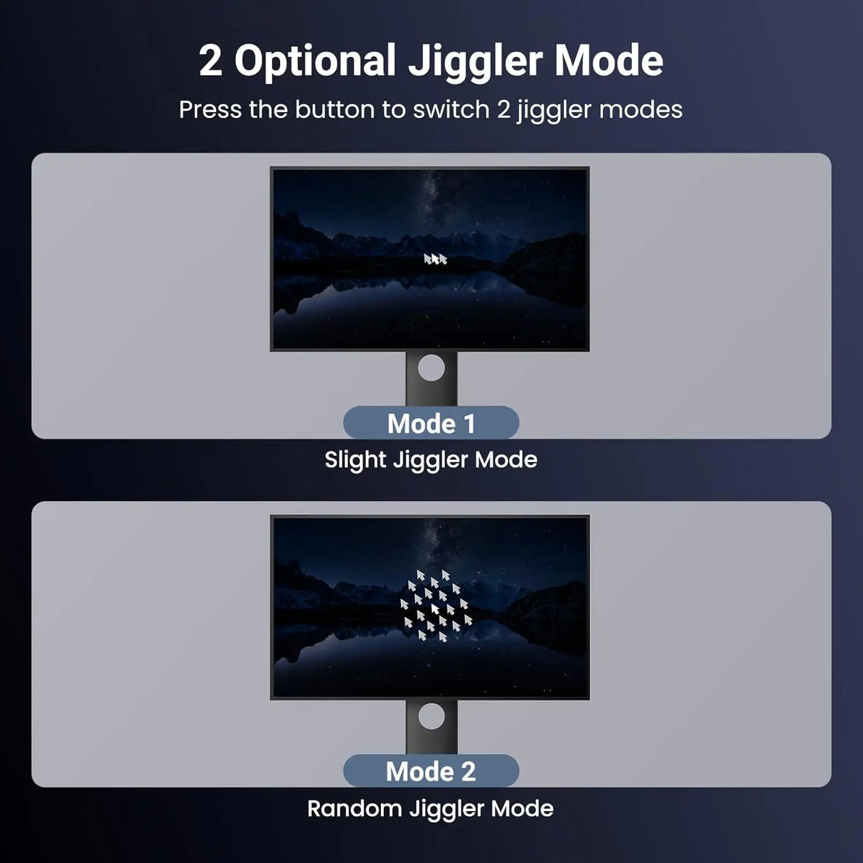 UGREEN Bluetooth 5.4 Adapter Mouse Jiggler USB Dongle Computer Laptop Mouse Mover Switch Button 2 Jiggle Mode Plug Play (35994) Ugreen