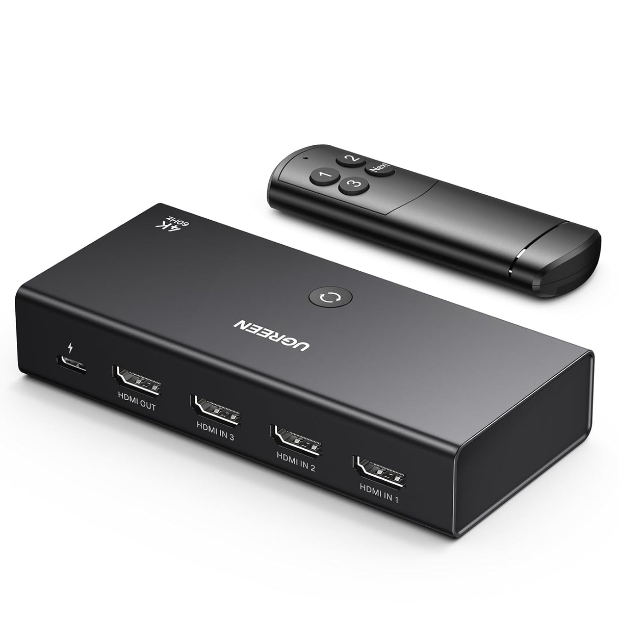 UGREEN 3-in-1 HDMI Switch 4K 60Hz with Remote Control 3 Port HDMI Switcher Box Auto Switching Gaming Console TV 15376 Ugreen