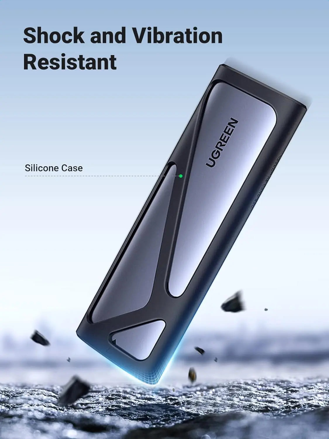 UGREEN M.2 NVMe SATA SSD Enclosure USB-C 3.2 Gen2 10Gbps Thunderbolt 3 Tool-Free External Case 2280 2260 2242 2230 (90264)