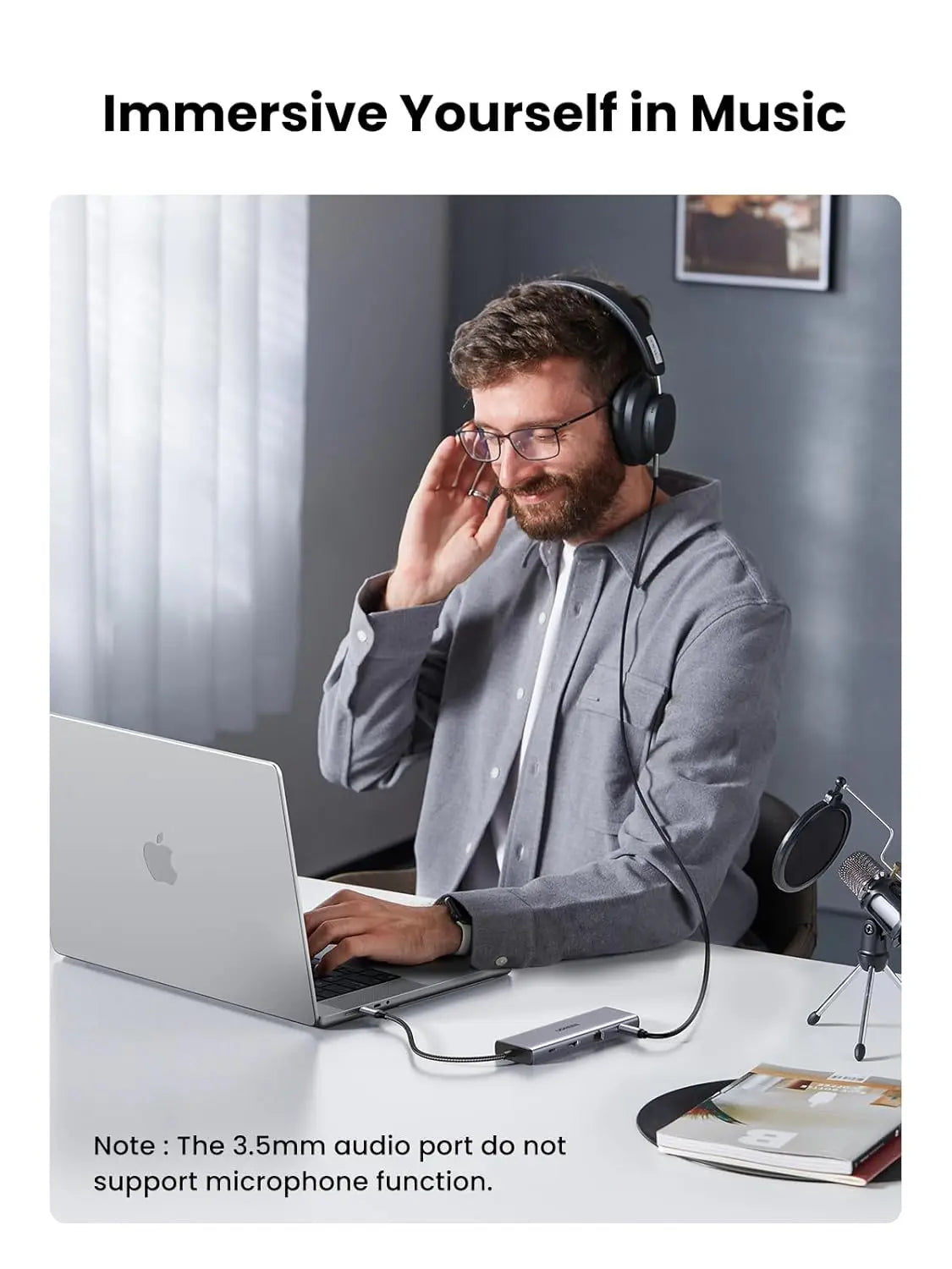 UGREEN 10-in-1 USB-C Docking Station 4K HDMI VGA Dual Monitor 1Gbps Ethernet 100W PD 3x USB 3.0 SD/TF Audio Laptop Tablet 15601 Ugreen