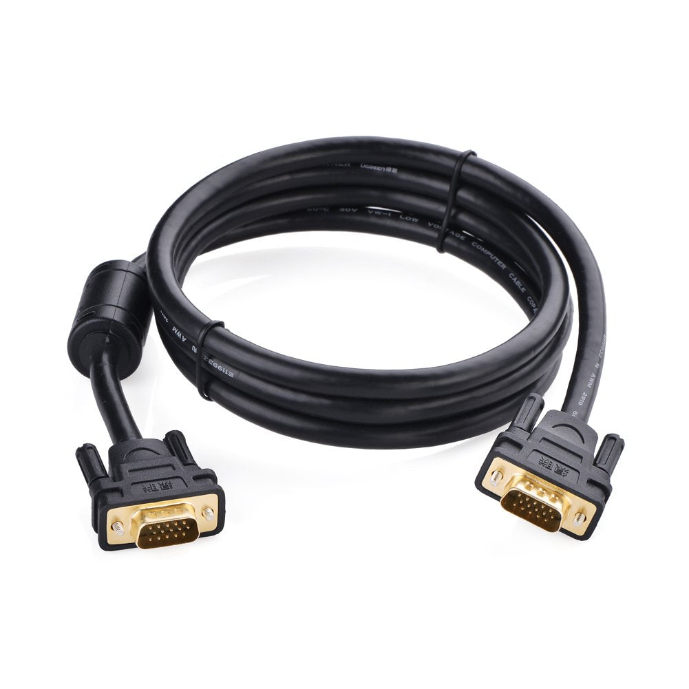 UGREEN 1.5M VGA Male to Male Cable Gold Plated Computer Monitor Cable LCD TV Projector Display Connection HD Video 11630 Ugreen