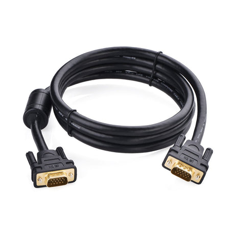 UGREEN 2M VGA Male to Male Cable SVGA HD15 Gold Plated Ferrite Cores Monitor Cable Projector HDTV Display Video 11646 Ugreen