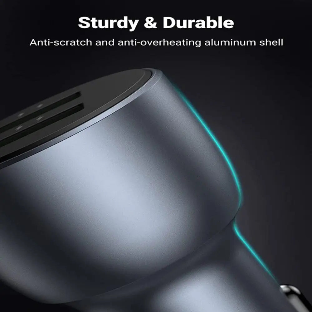 UGREEN 36W QC3.0 Dual USB Car Charger Fast Charging Aluminum Adapter iPhone 14/13/12/11 Galaxy S22/S21/S20 Pixel (10144) Ugreen