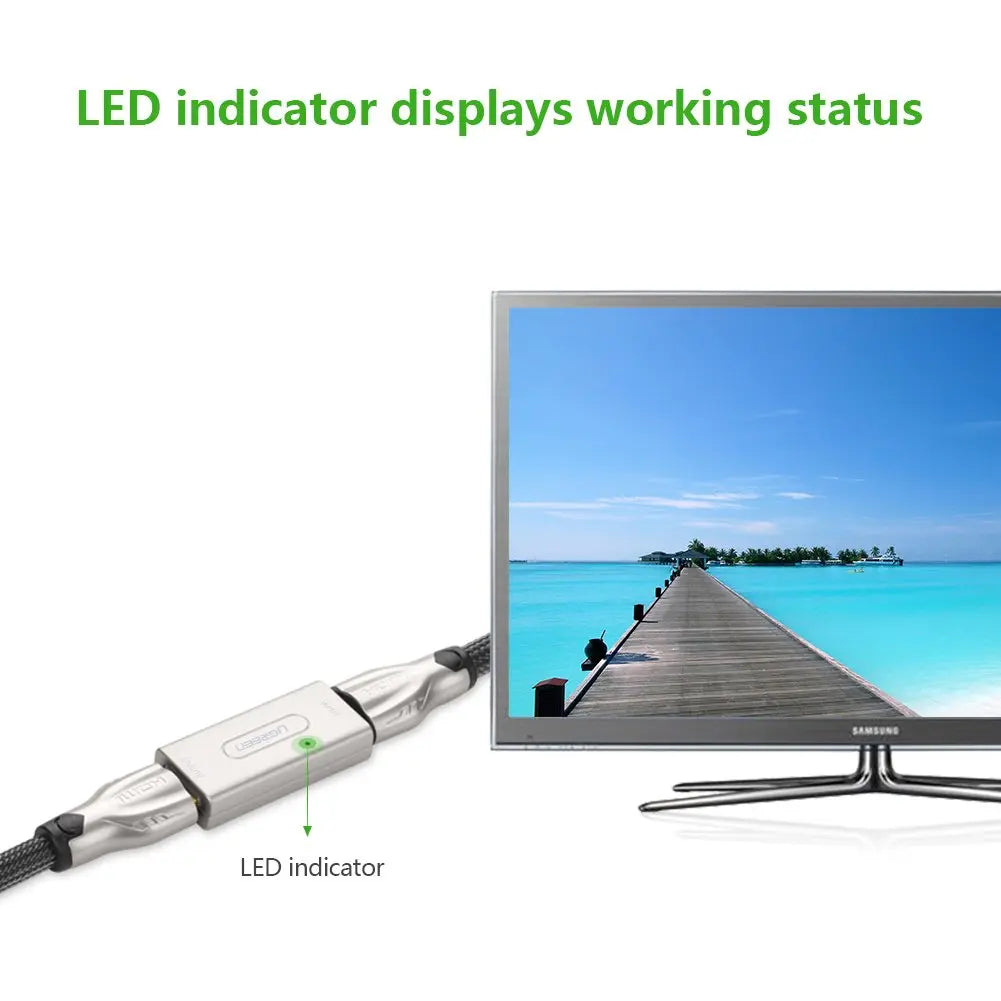 UGREEN HDMI Extender Active Repeater Booster Video Audio 1080P 50M Range Zinc Alloy Case Signal Amplifier Cable (40265) Ugreen