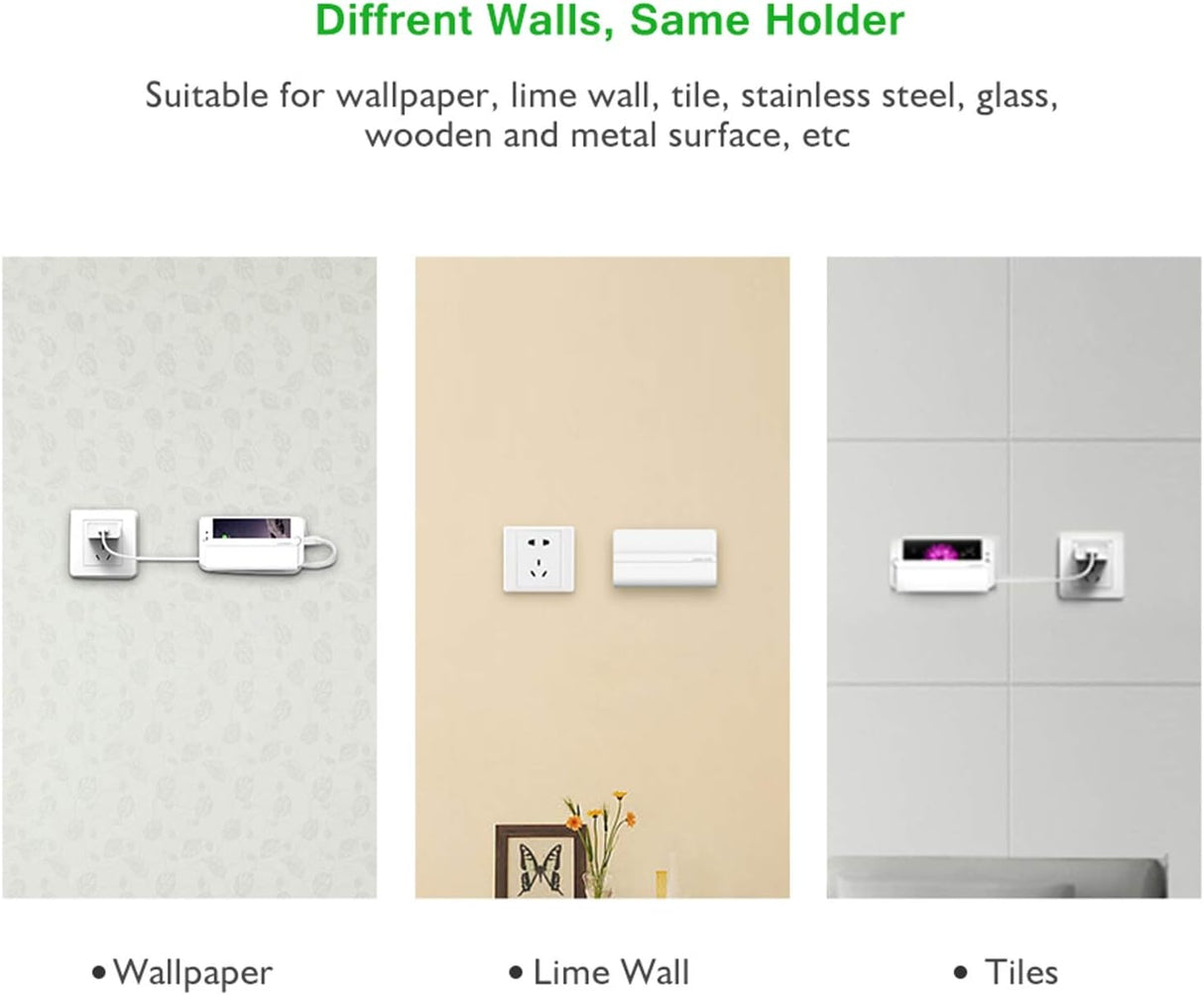 UGREEN Wall Mount Phone Holder – White | Adhesive Wall Charging Dock(30394)