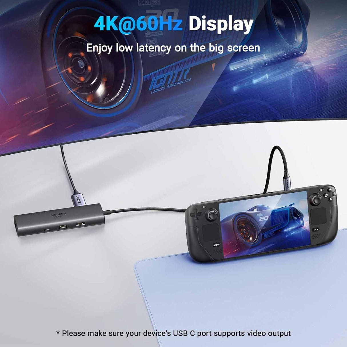 UGREEN 6-in-1 Multifunctional USB-C Hub HDMI 2 USB-A 3.2 1 USB 3.2 C RJ45 100W PD Ethernet Dock Multi Port (45000) Ugreen