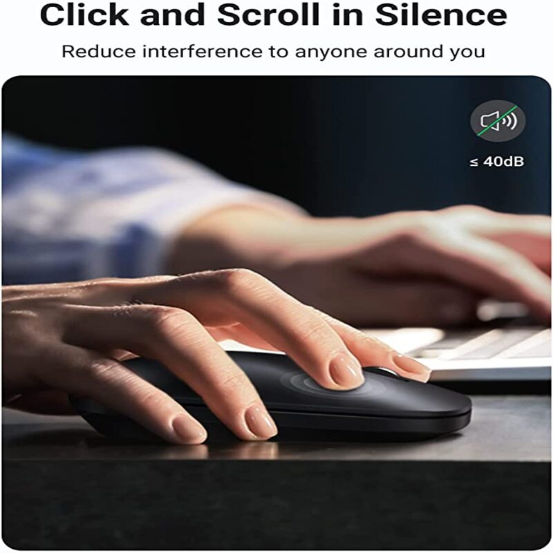 UGREEN 2.4G Silent Wireless Bluetooth 5.0 Optical Mouse USB Receiver 4000 DPI PC Laptop Chromebook MacBook Starry (90531) Ugreen