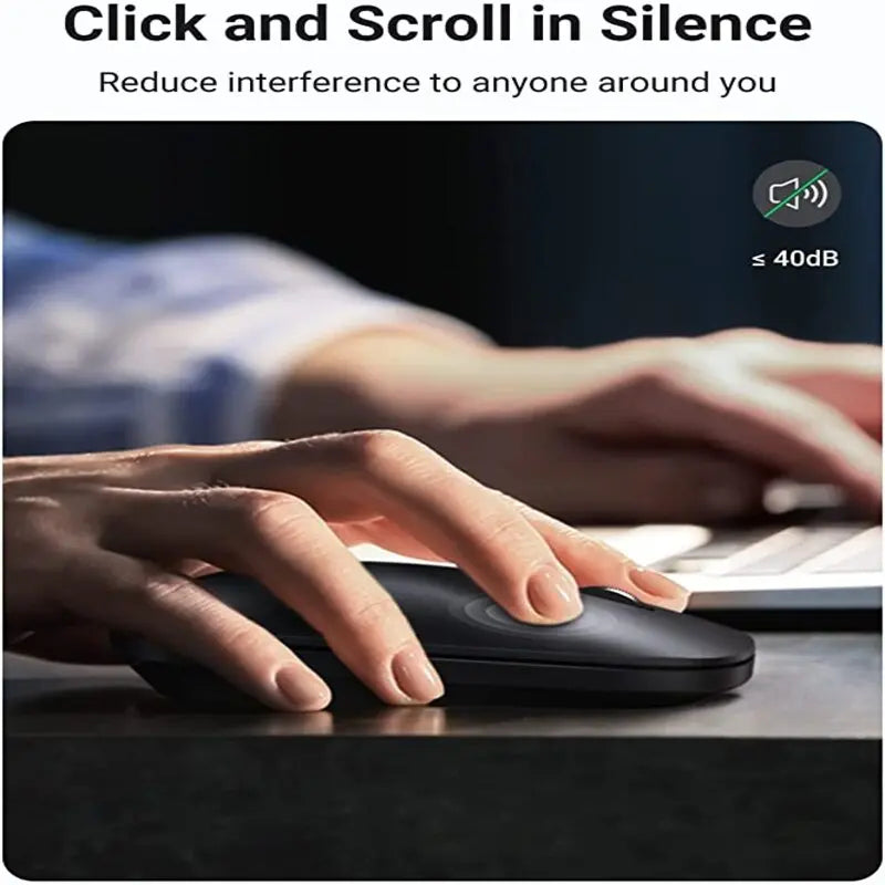 UGREEN 2.4G Silent Wireless Bluetooth 5.0 Optical Mouse USB Receiver 4000 DPI PC Laptop Chromebook MacBook Starry (90531) Ugreen