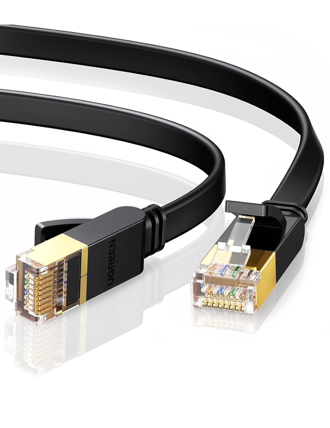 UGREEN NW106 3M Cat 7 Flat Ethernet Cable – 10Gbps 600MHz Shielded RJ45 LAN Cable (11262)