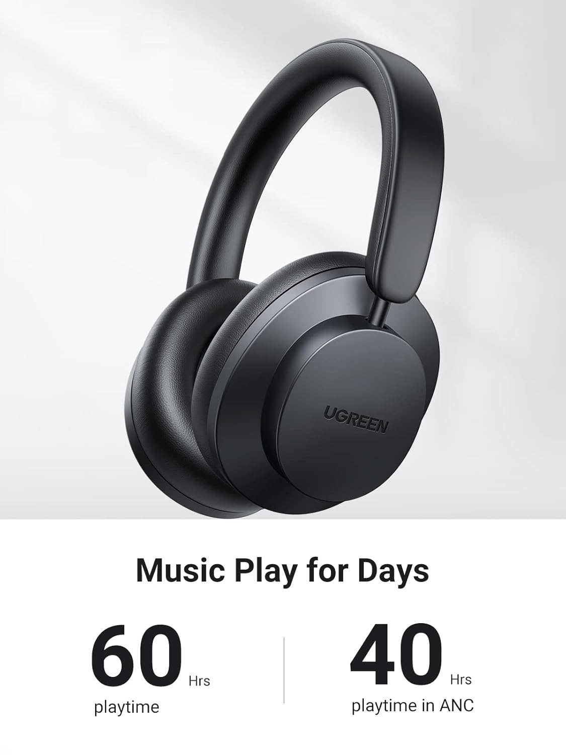 UGREEN HiTune Max 3 Active Noise Cancelling Bluetooth Headphones Over-Ear Wireless 60H Battery 3D Audio ANC 90422 Ugreen