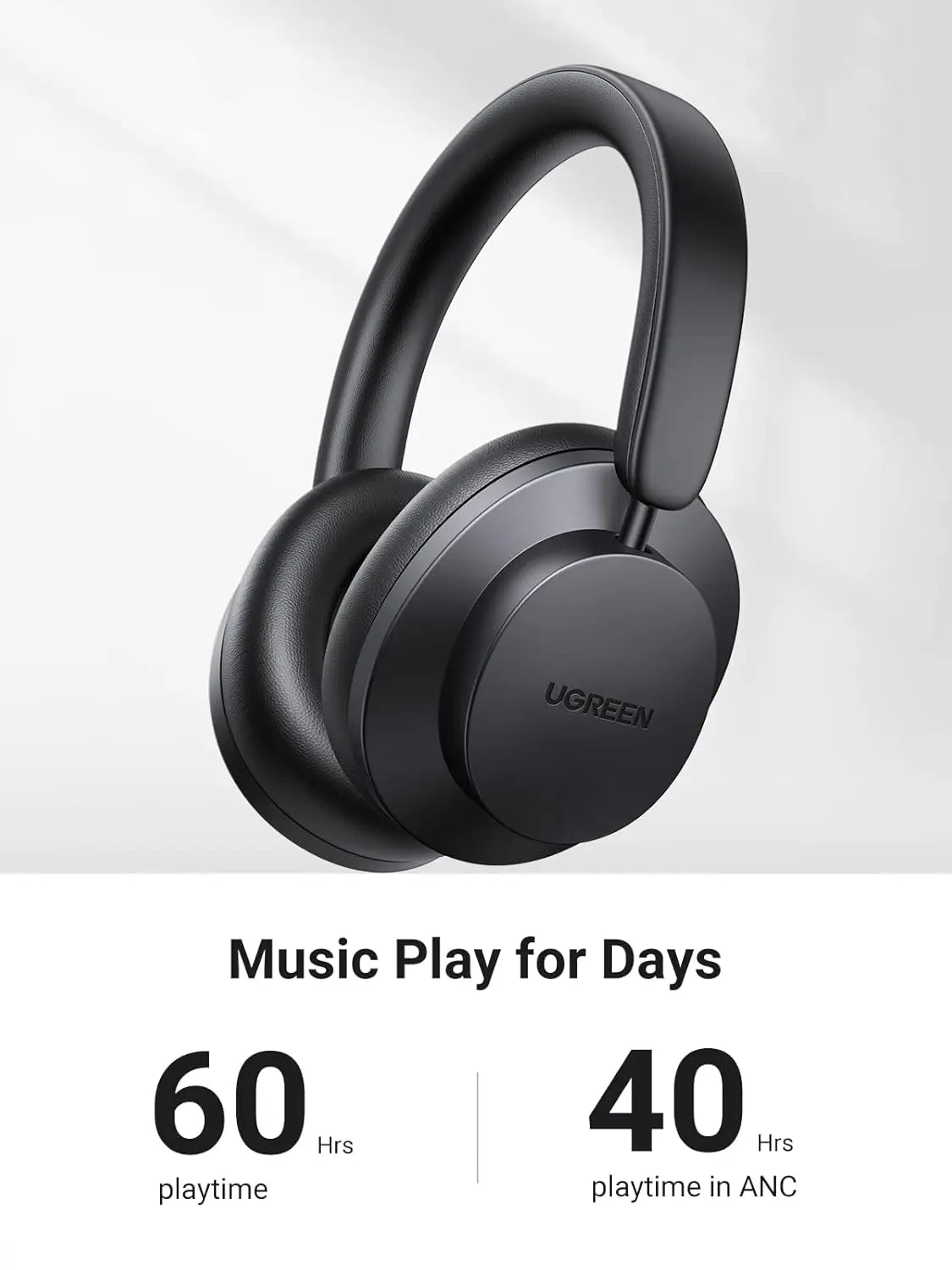 UGREEN HiTune Max 3 Active Noise Cancelling Bluetooth Headphones Over-Ear Wireless 60H Battery 3D Audio ANC 90422 Ugreen