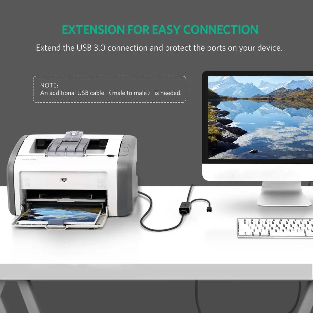 UGREEN USB 3.0 Active Extension Cable 10M 5Gbps Signal Amplifier Repeater PlayStation HTC Vive Printer (20827) Ugreen