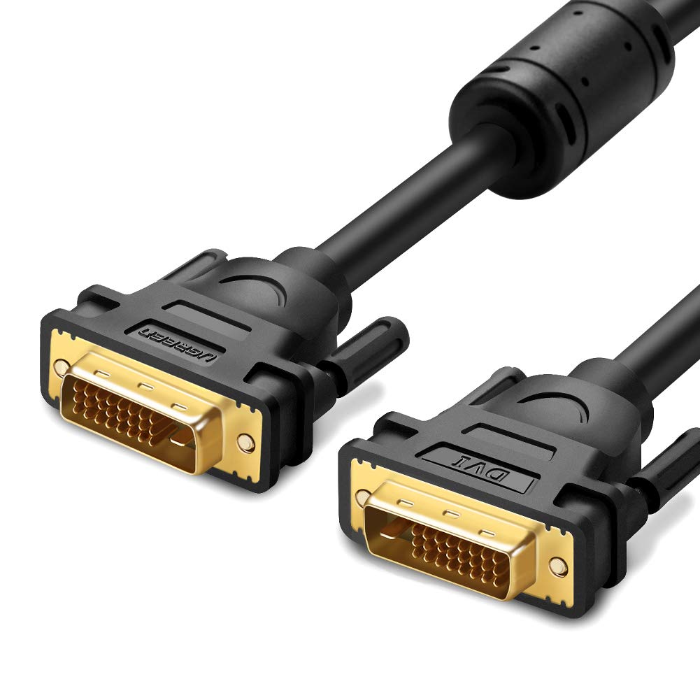 UGREEN 5M DVI-D 24+1 Dual Link Male to Male Digital Video Cable Gold Plated Ferrite Core 2560x1600 Gaming DVD Laptop HDTV 11608 Ugreen