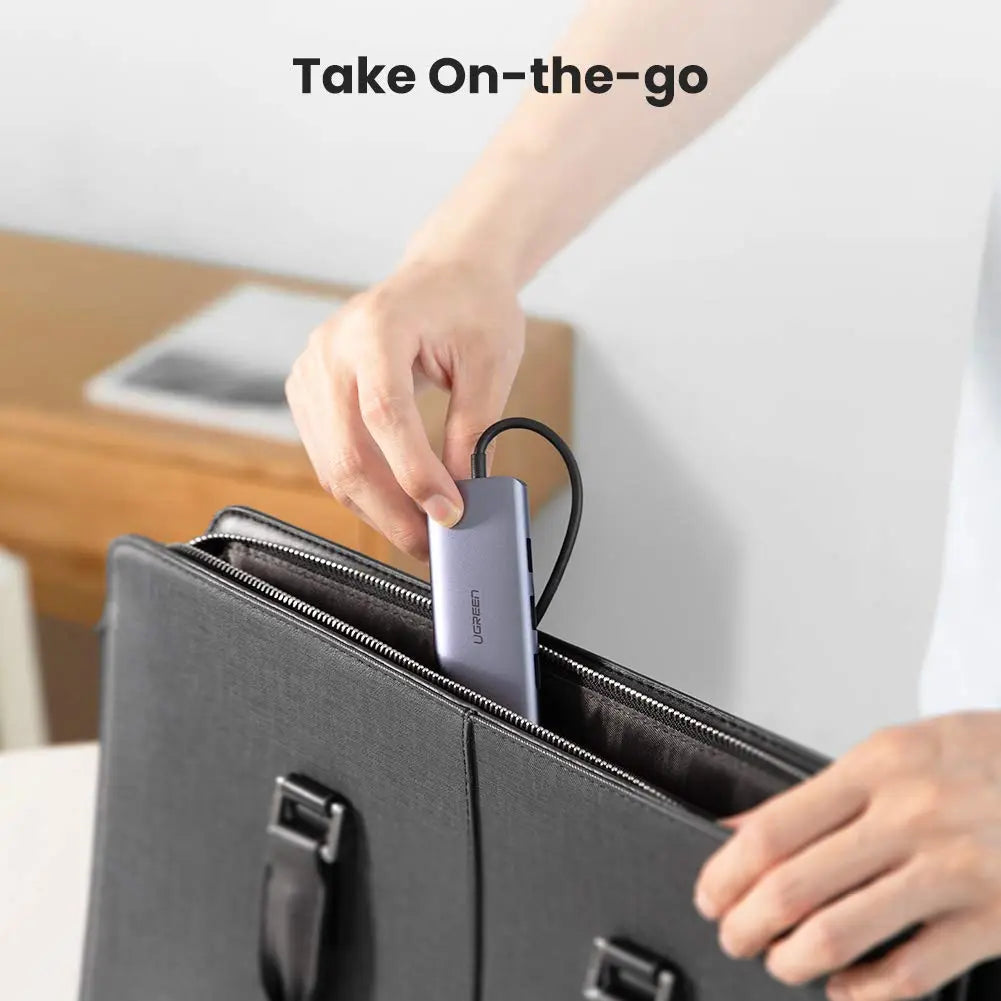 UGREEN USB C से 3 पोर्ट USB 3.0 डॉक गीगाबिट ईथरनेट के साथ, मैकबुक प्रो एयर, डेल एक्सपीएस 15 13, क्रोमबुक पिक्सेल, सरफेस बुक 2, सैमसंग S10 S9 प्लस S8 नोट 9 8 आदि के लिए माइक्रो USB पावर। (60718)