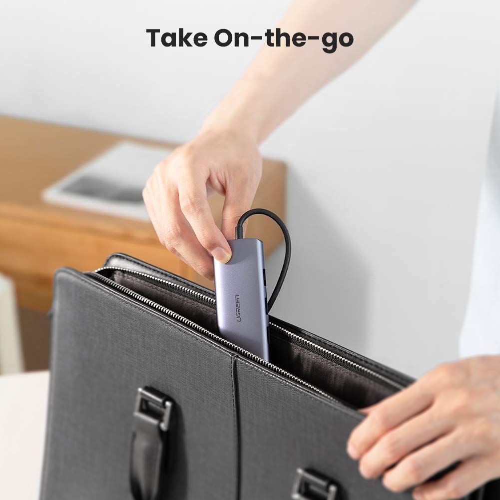 UGREEN USB-C Hub 4-in-1 3x USB 3.0 Gigabit Ethernet MacBook Windows Compatible Type-C Adapter Network LAN Port Hub (60718) Ugreen