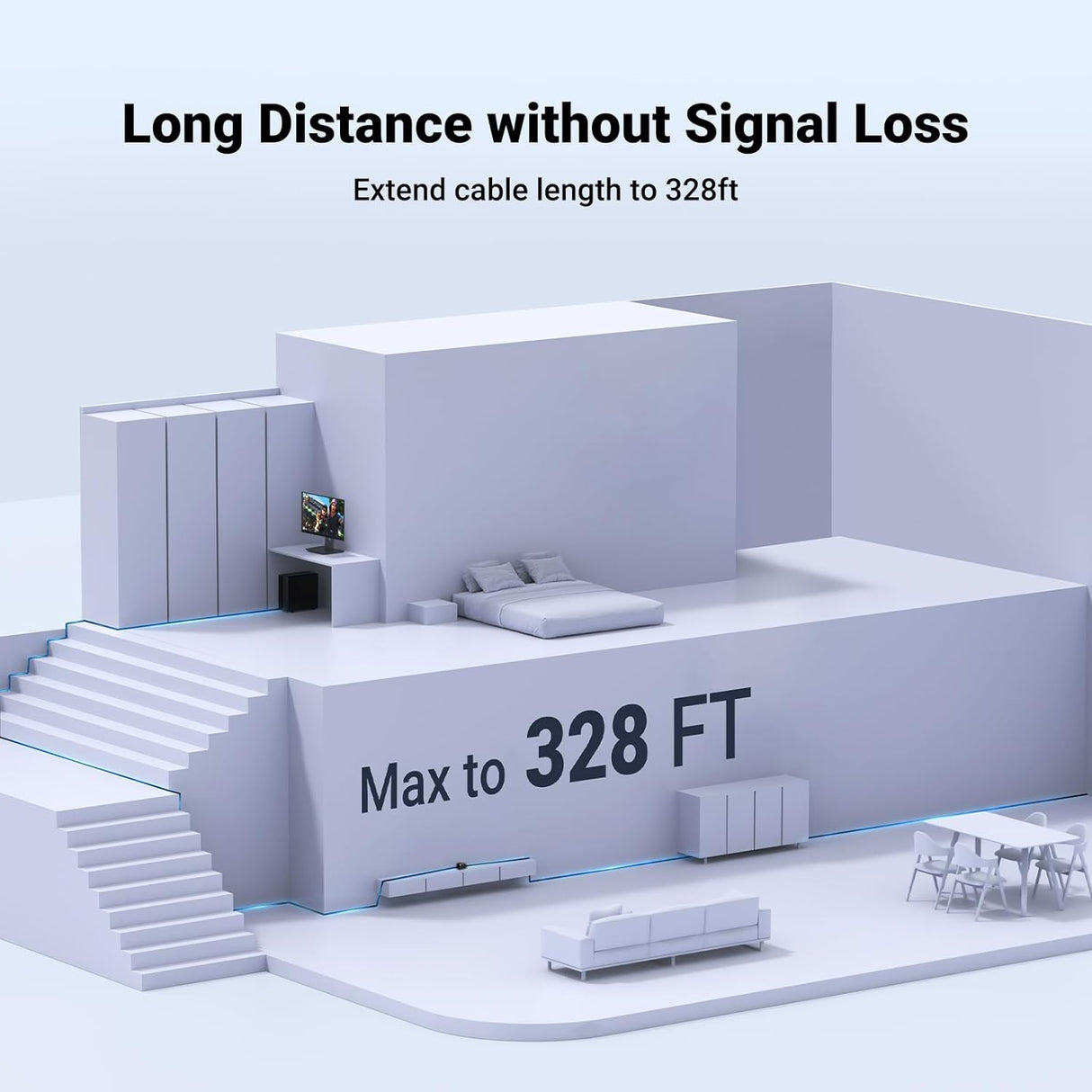UGREEN RJ45 Coupler 10Gbps Ethernet Extender Cat8 Cat7 Cat6 Cat5 Cable 328ft Long Distance Aluminum Alloy Shell 25964 Ugreen