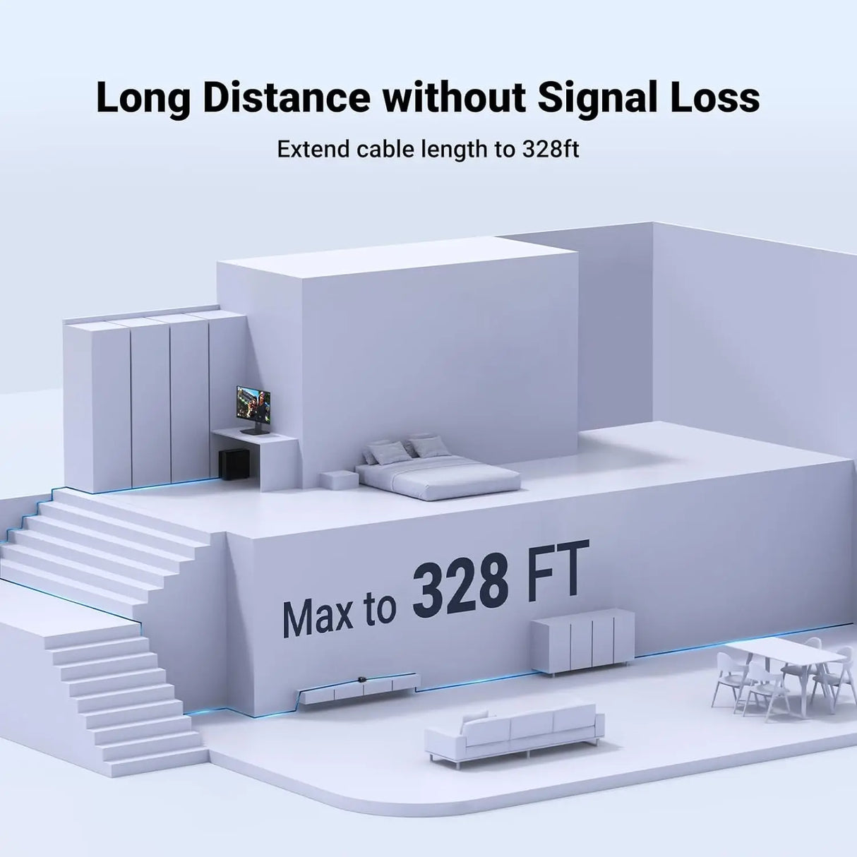 UGREEN RJ45 Coupler 10Gbps Ethernet Extender Cat8 Cat7 Cat6 Cat5 Cable 328ft Long Distance Aluminum Alloy Shell 25964 Ugreen