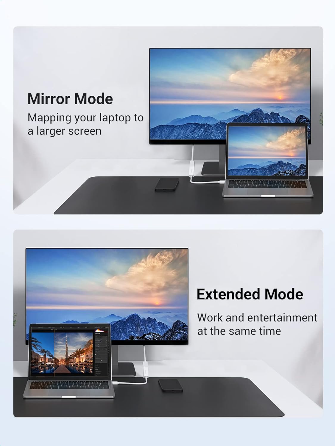 UGREEN Mini DisplayPort to HDMI Adapter Male to Female Thunderbolt 2.0 HDMI Adapter 1080P Display Converter Cable (10460) Ugreen