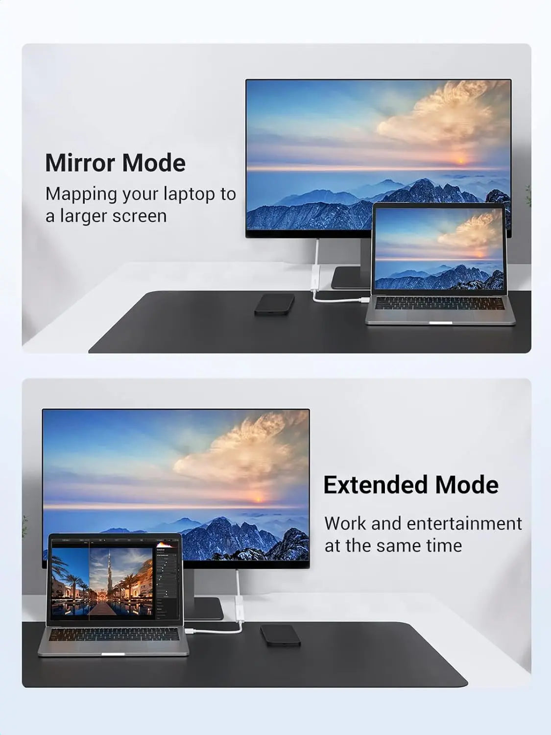 UGREEN Mini DisplayPort to HDMI Adapter Male to Female Thunderbolt 2.0 HDMI Adapter 1080P Display Converter Cable (10460) Ugreen