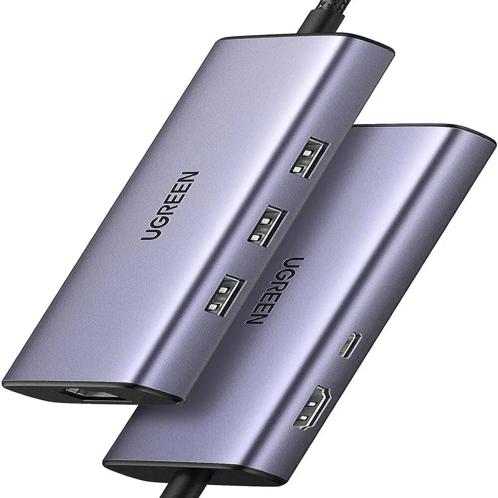 UGREEN 6-in-1 USB-C Multiport Docking Station 1000Mbps Ethernet 4K HDMI 100W PD 3x USB-A 3.0 MacBook iPad Pro Surface Laptop 15598 Ugreen