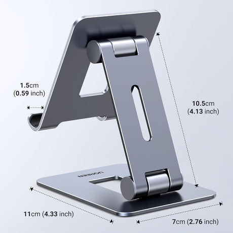 UGREEN Cell Phone Stand Adjustable Foldable Desktop Aluminum Smartphone Stand iPhone 15 14 13 12 Pro Max 11 XS 15608 Ugreen