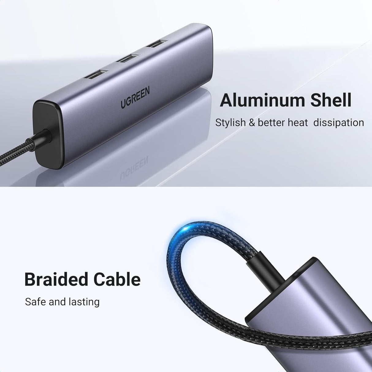 UGREEN 4-in-1 USB C Ethernet Adapter Thunderbolt 3 USB 3.0 Gigabit RJ45 Hub MacBook Pro Air iMac iPad Surface XPS (60600) Ugreen