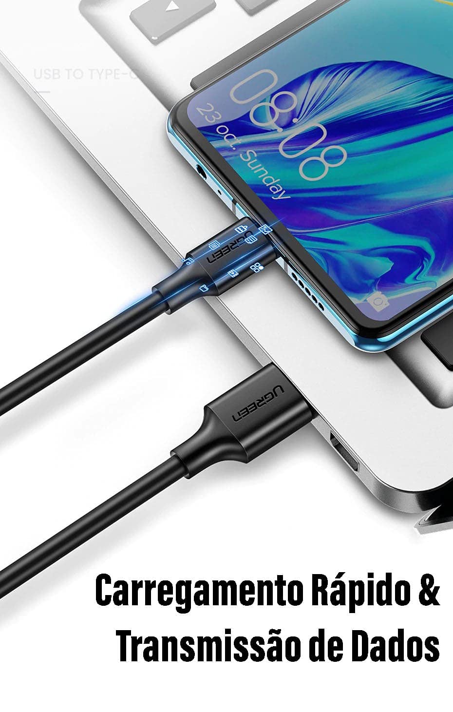 UGREEN USB 3.0 Cable 1.5M A Male to USB C Male Fast Charging Data Transfer 5Gbps Nickel Plated MacBook iPad Galaxy (20883) Ugreen