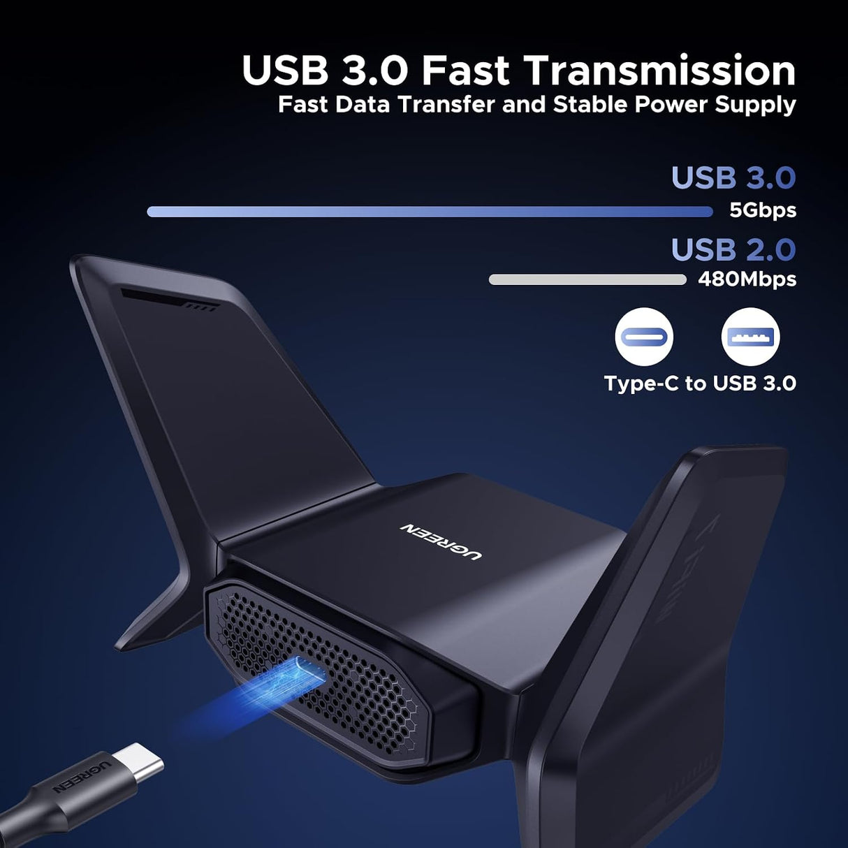 UGREEN CM995 BE6500 Wi-Fi 7 USB Adapter – Tri-Band 6GHz, MLO & WPA3 (65813)