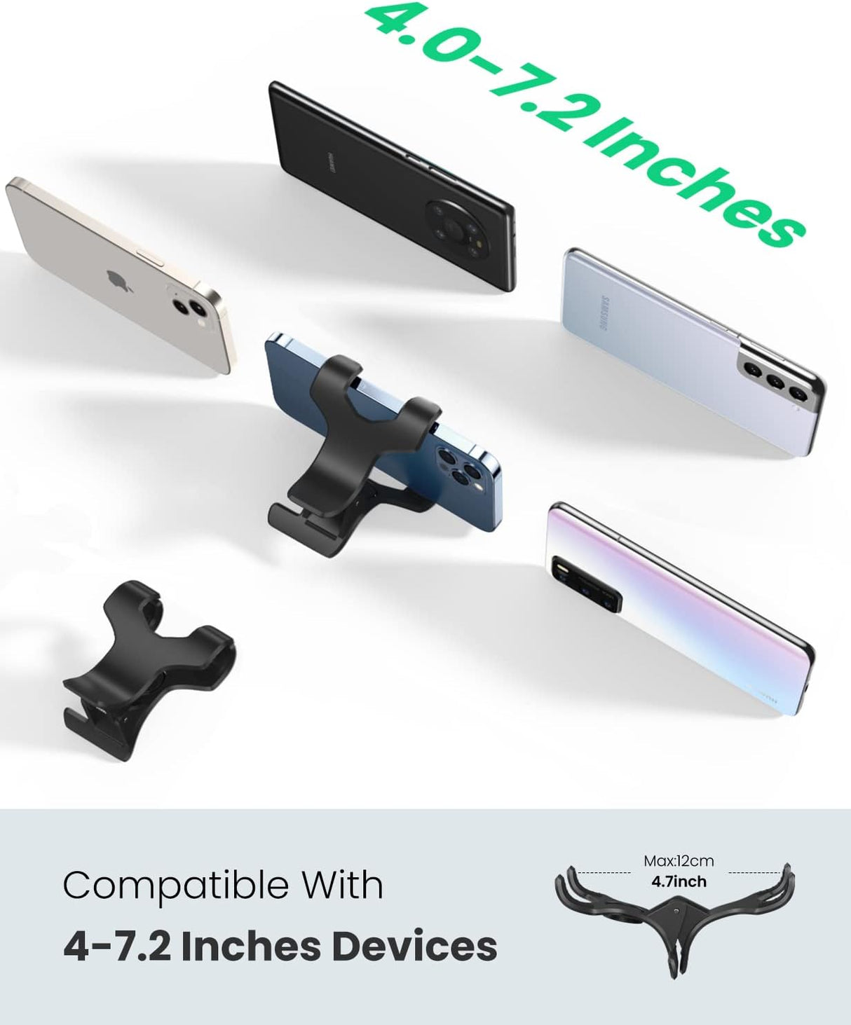 UGREEN Gooseneck Clip Phone Holder Bed Desk Cell Phone Mount Flexible Lazy Long Arm Clamp Headboard iPhone Samsung (80906) Ugreen