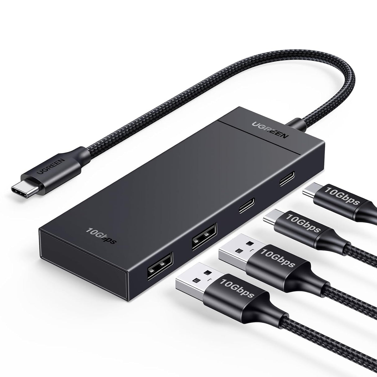 UGREEN 10Gbps 4-in-1 USB C Hub USB 3.2 Adapter 2 USB-C 3.2 2 USB-A 3.2 MacBook Pro Air iPad iPhone 15 Surface (35583) Ugreen
