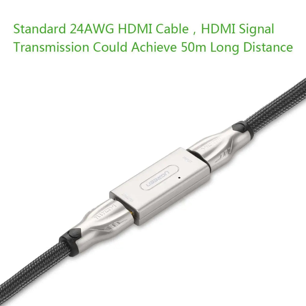 UGREEN HDMI Extender Active Repeater Booster Video Audio 1080P 50M Range Zinc Alloy Case Signal Amplifier Cable (40265) Ugreen