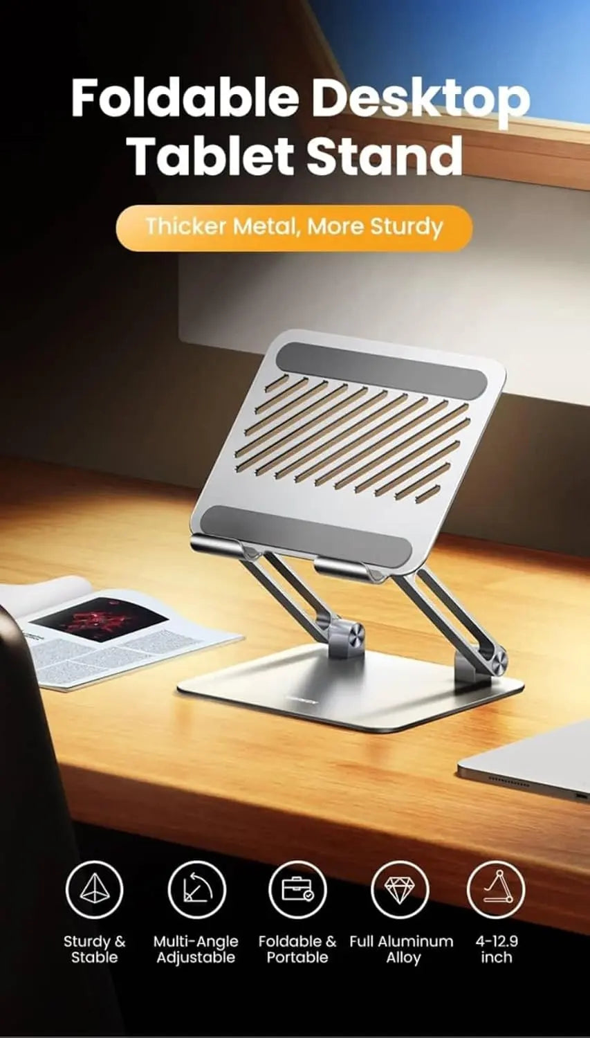 UGREEN Foldable Adjustable Aluminum Laptop Stand Portable Ergonomic Notebook Riser MacBook Dell HP Lenovo ASUS 15.6" (40291) Ugreen