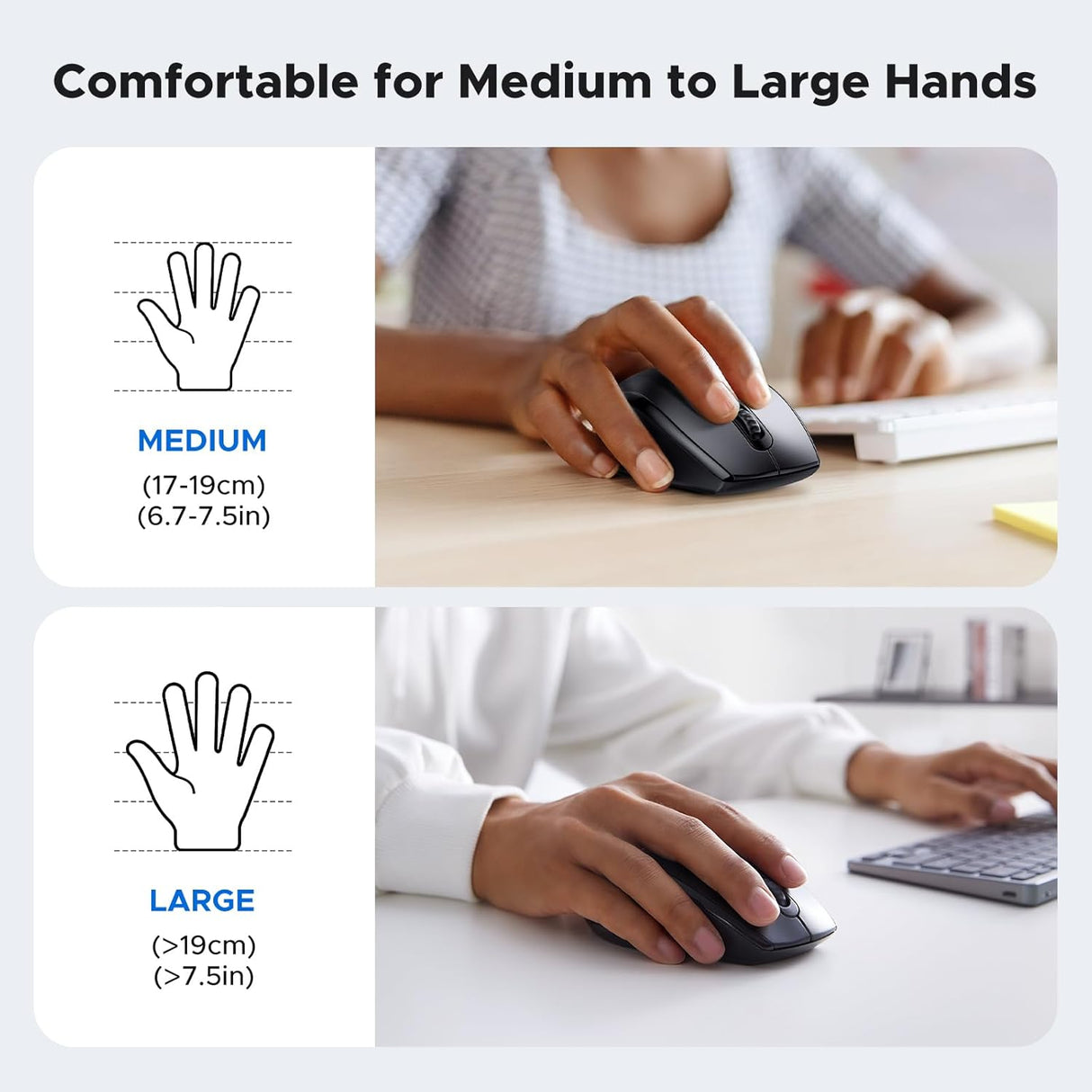 UGREEN 2.4G Wireless Mouse 1600 DPI 6 Button Nano Receiver 3 Adjustable DPI PC Laptop iMac MacBook Microsoft Pro (45012) Ugreen