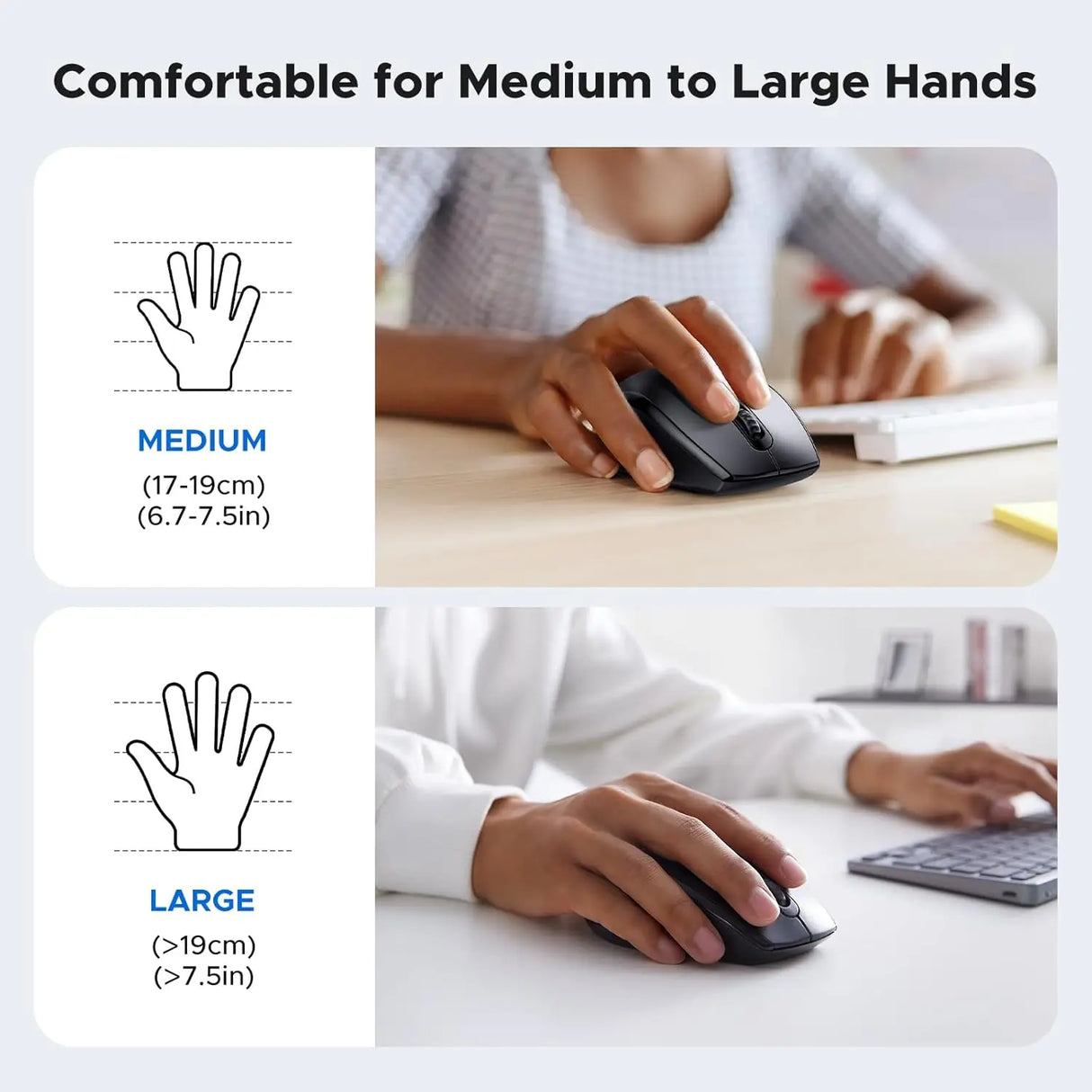 UGREEN 2.4G Wireless Mouse 1600 DPI 6 Button Nano Receiver 3 Adjustable DPI PC Laptop iMac MacBook Microsoft Pro (45012) Ugreen