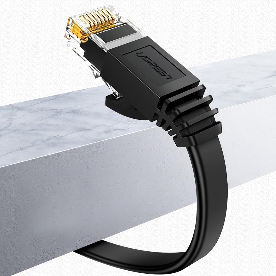 UGREEN 0.5M Cat 6 U/UTP Lan Flat Cable, Black (50172)