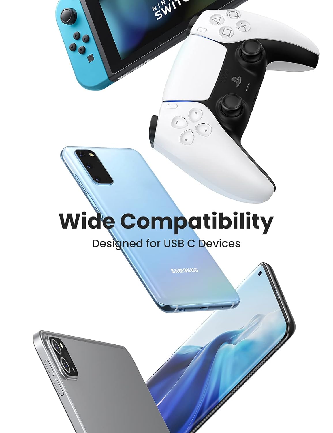 UGREEN USB-A 2.0 to USB-C Cable 1M Male to Male Nickel Plating Aluminum Shell Braided Charging Adapter Smartphone (60126) Ugreen