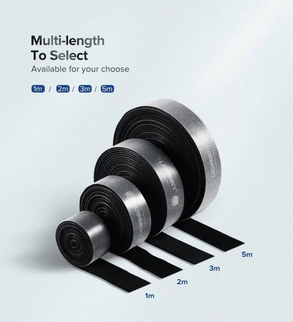 UGREEN 5M Cable Management Sleeve Nylon Cable Winder Wire Organizer Flexible Cuttable Cord Protector TV Computer Office Black 40356 Ugreen