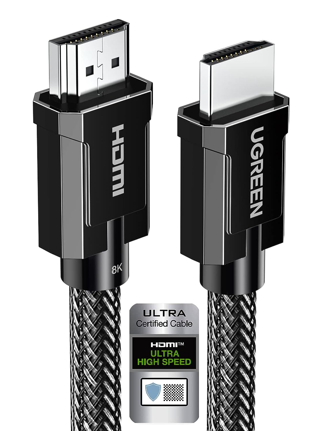 UGREEN HDMI 2.1 Cable 1M 8K@60Hz 48Gbps Ultra HD Dynamic HDR Dolby Vision eARC Nylon Braided PS5 Xbox Nintendo (70319) Ugreen