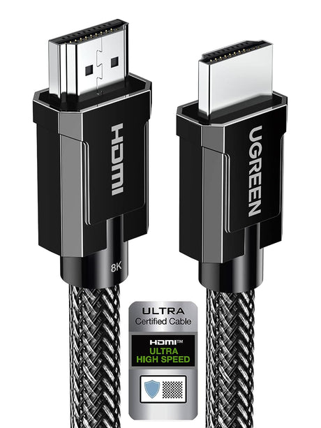 UGREEN HDMI 2.1 Cable 1M 8K@60Hz 48Gbps Ultra HD Dynamic HDR Dolby Vision eARC Nylon Braided PS5 Xbox Nintendo (70319) Ugreen