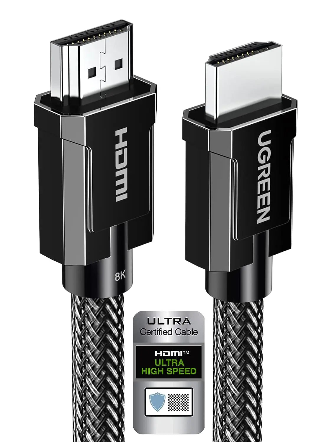 UGREEN HDMI 2.1 Cable 1M 8K@60Hz 48Gbps Ultra HD Dynamic HDR Dolby Vision eARC Nylon Braided PS5 Xbox Nintendo (70319) Ugreen