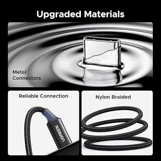 UGREEN 10ft USB-C to 3.5 mm Hi-Res Audio Adapter Cable – 32-Bit / 384 kHz, Long Length for Phones, Tablets & Laptops (65102)