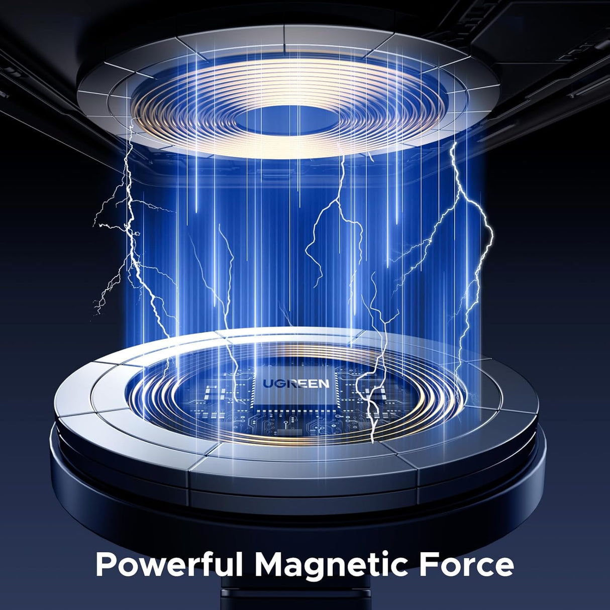 UGREEN Magnetic Desktop Phone Stand – Foldable, Adjustable, 360° Rotation (65229)