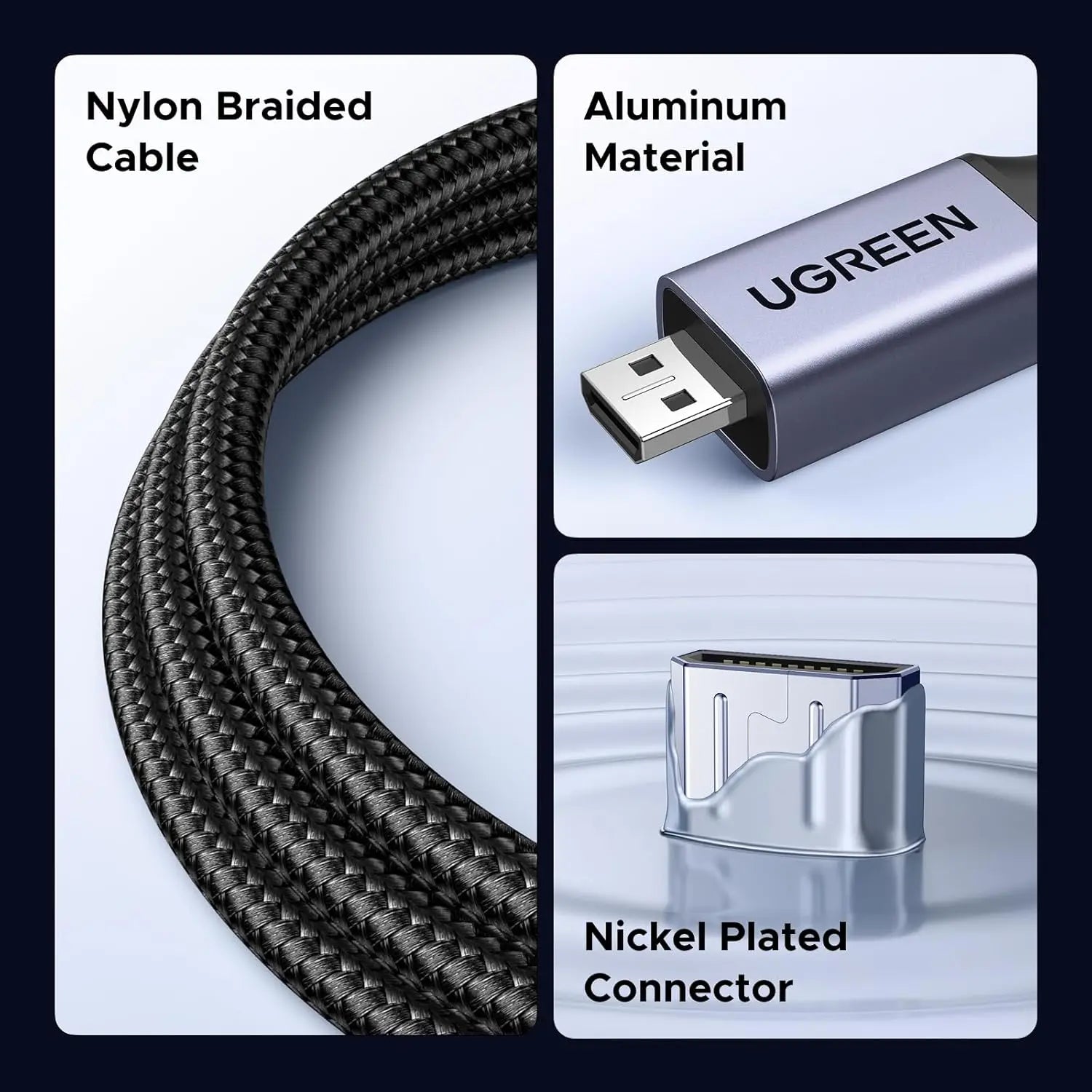 UGREEN Micro HDMI to HDMI 2.1 Adapter 8K 60Hz 4K 240Hz Ultra HD Video Converter Camera Raspberry Pi Tablet Monitor (65593)