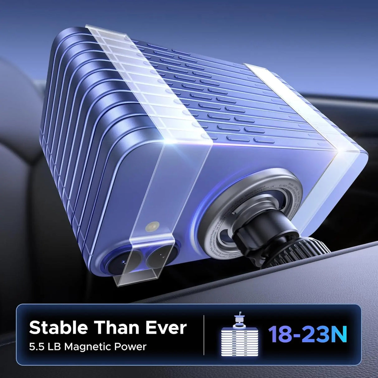 UGREEN Car Phone Mount MagSafe Air Vent Magnetic Phone Holder iPhone 16 15 14 13 12 Pro Max Strongest Magnet Grey (65764) Ugreen