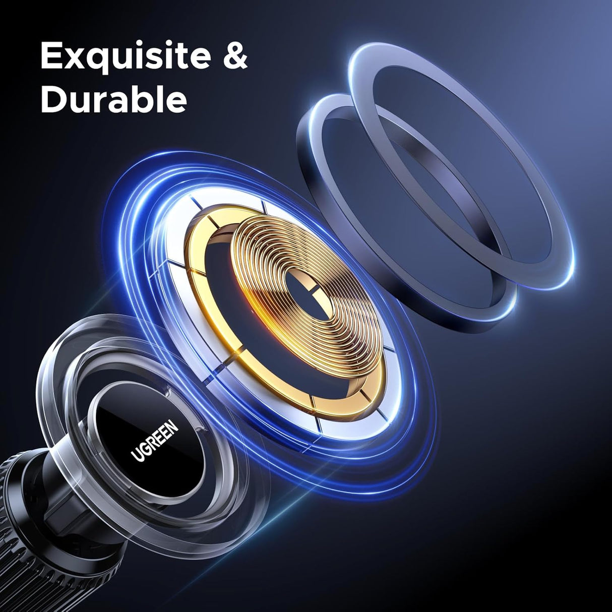 UGREEN Car Phone Mount MagSafe Air Vent Magnetic Phone Holder iPhone 16 15 14 13 12 Pro Max Strongest Magnet Grey (65764) Ugreen