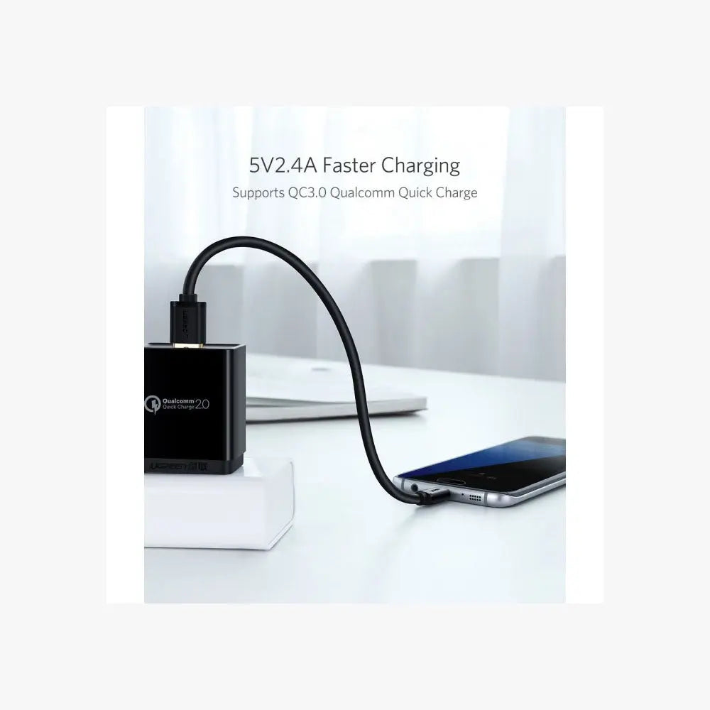 UGREEN 1.5M USB-A to Micro USB Cable USB 2.0 Data Sync Charging Cord Nickel Plated Android Phone PS4 Controller 60137