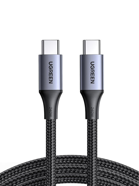 UGREEN USB C to USB C Cable 2M 240W PD 3.1 Fast Charging E-Marker Chip 480Mbps Data Transfer 8K Video Output (90440) Ugreen
